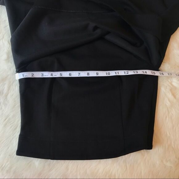 NICHOLAS Flare Crop Top Sleeveless Knit Layered High Low Black Size 4 New - Picture 13 of 16